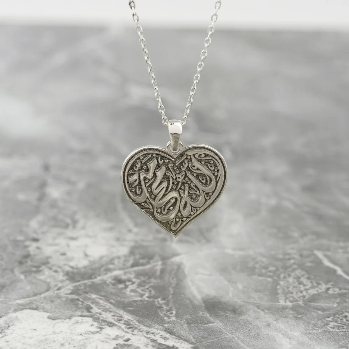 Muslim Jewelry - Allah & Muhammad | Heart Shaped Pendant - Image 10
