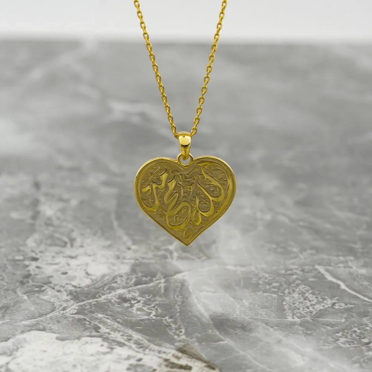 Muslim Jewelry - Allah & Muhammad | Heart Shaped Pendant - Image 9