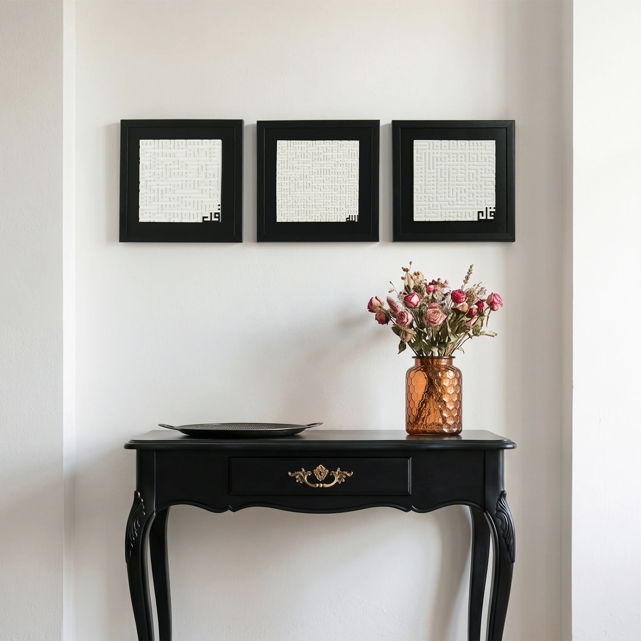 Ayatul Kursi, Surah Al-Falaq and Surah An-Nas Kufic Set - 3D Stonecast Islamic Wall Art - Image 17