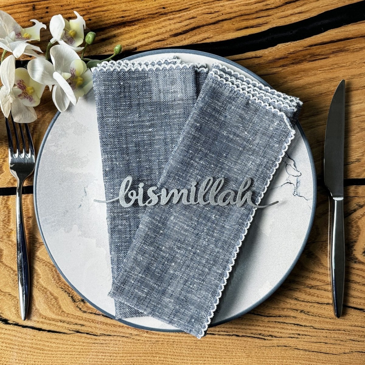 Bismillah Metal Napkin Ornament Iftar & Eid Dinner Table Setting Decor - Image 19