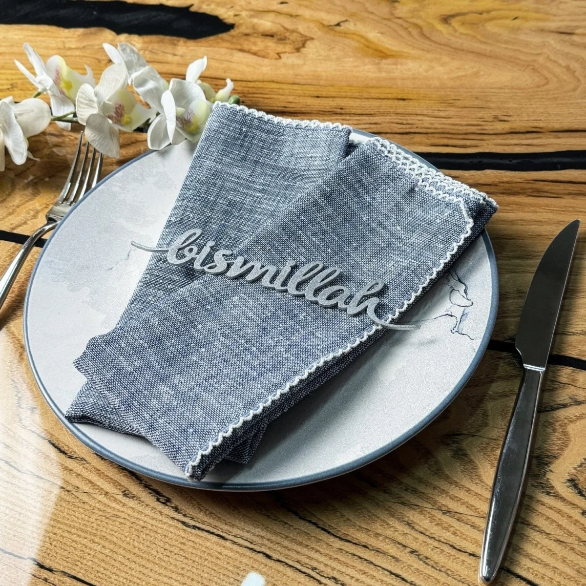 Bismillah Metal Napkin Ornament Iftar & Eid Dinner Table Setting Decor - Image 20