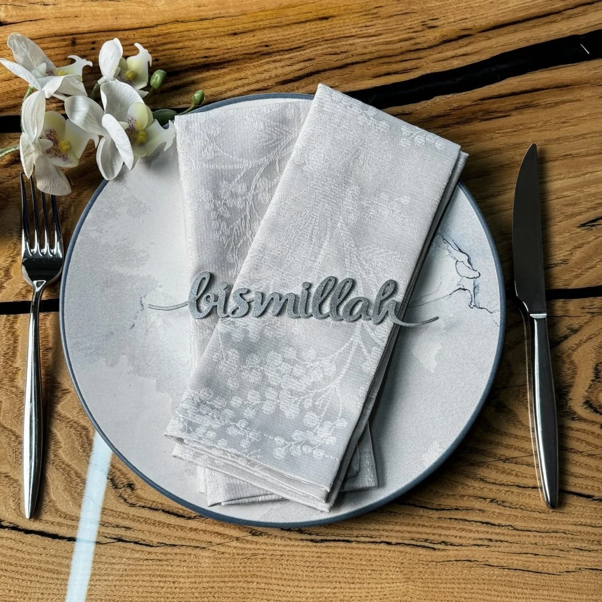 Bismillah Metal Napkin Ornament Iftar & Eid Dinner Table Setting Decor - Image 22