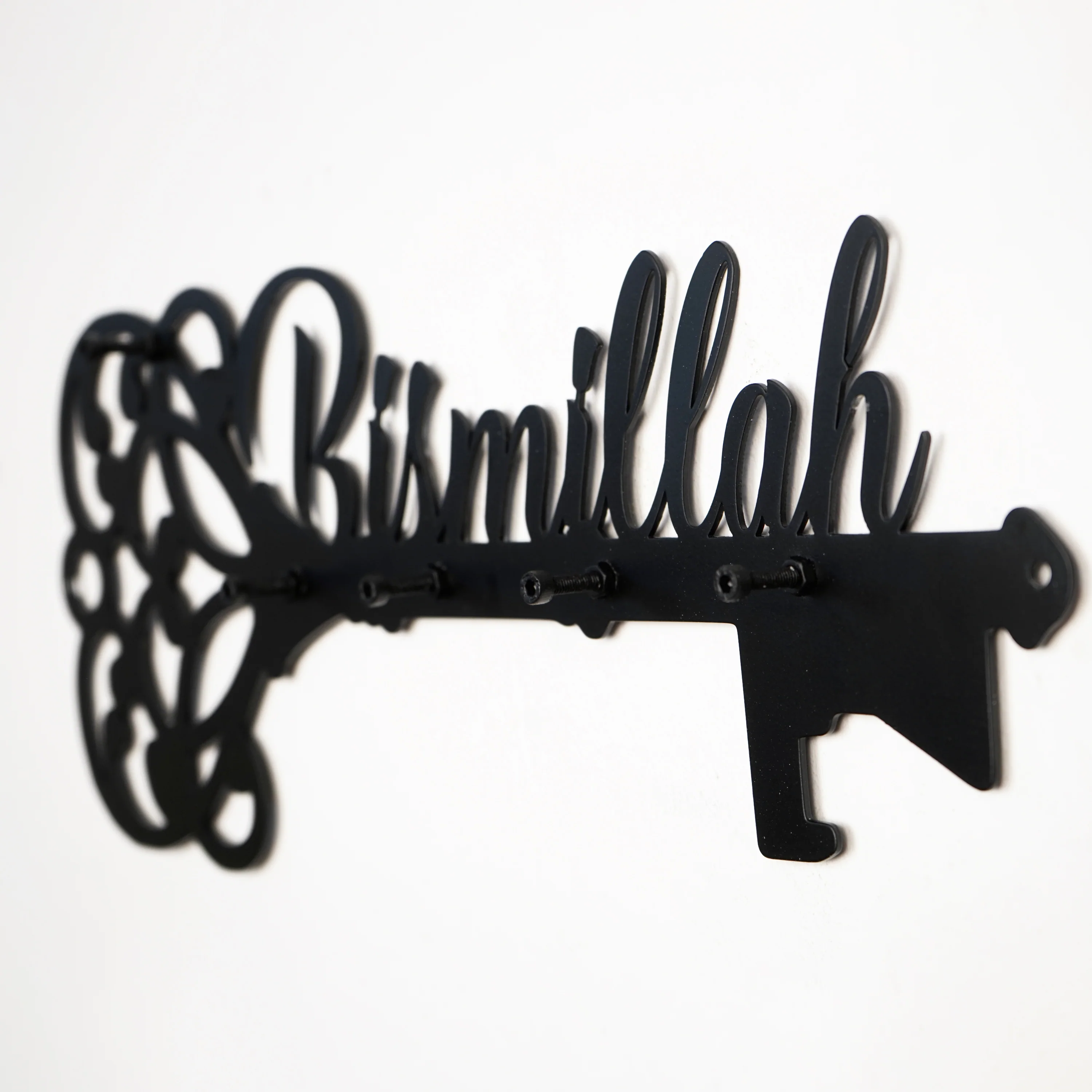 Bismillah Key Holder - Islamic Wall Art Decor, Latin Calligraphy - Image 5