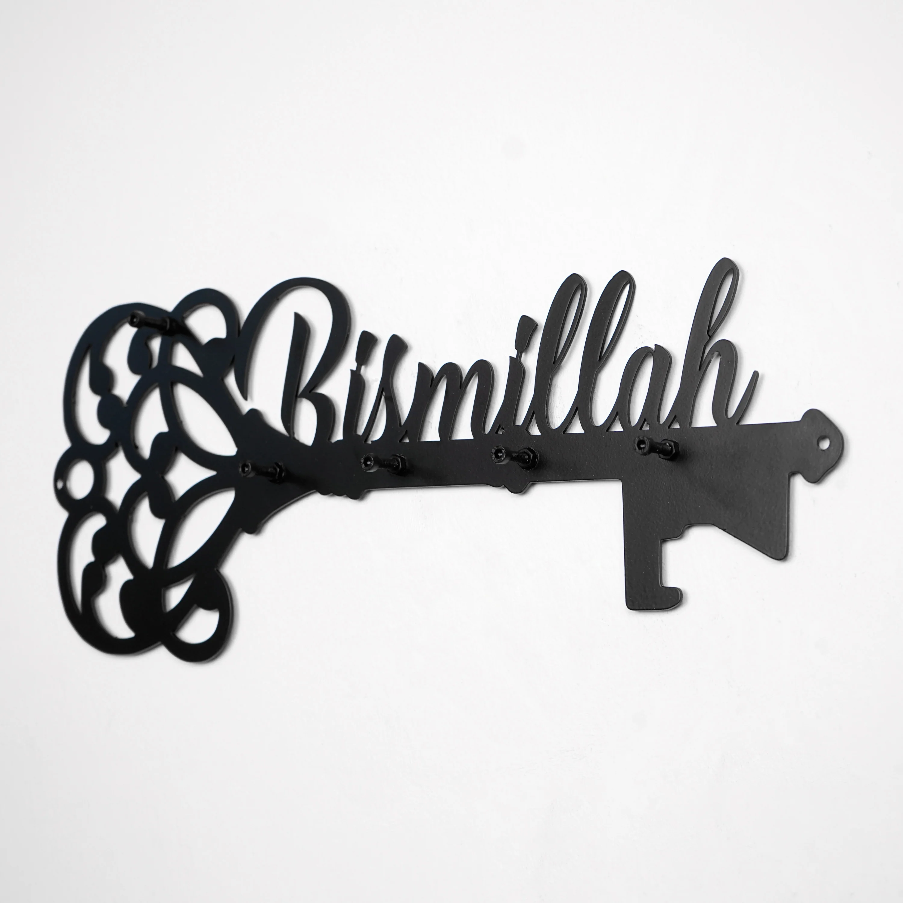 Bismillah Key Holder - Islamic Wall Art Decor, Latin Calligraphy - Image 7