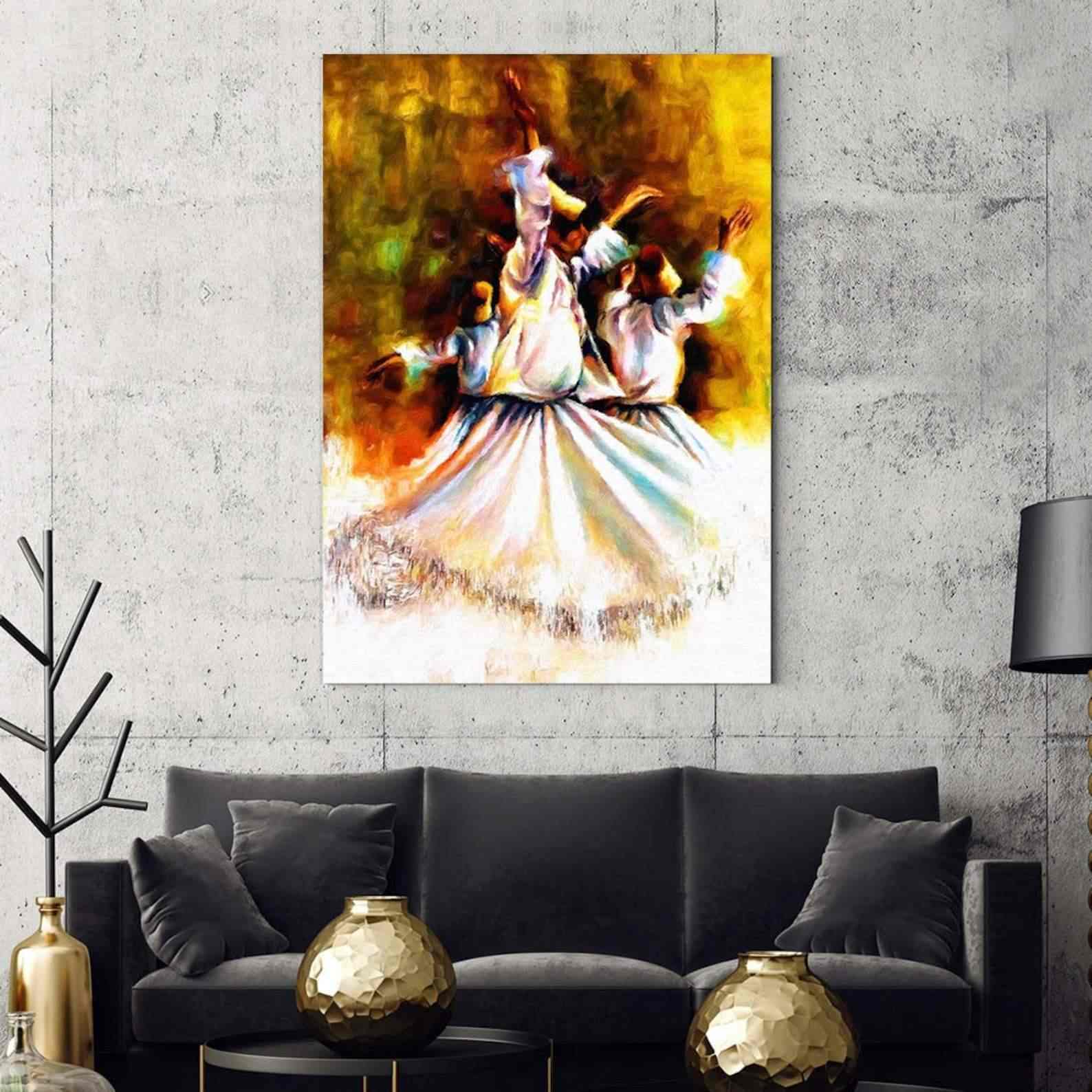 Canvas Decor Whirling Dervish - Islamic Wall Art Canvas Printing - Image 2
