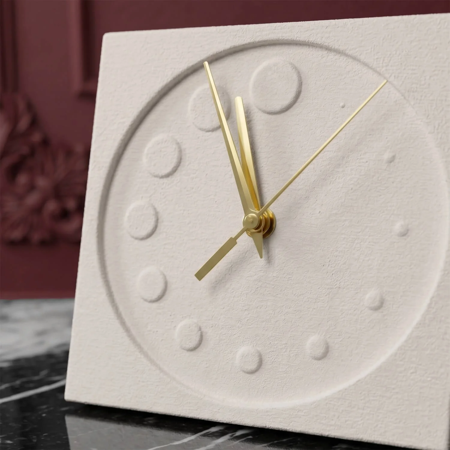 Circles Stone Desktop Clock Premium Decor - Image 10