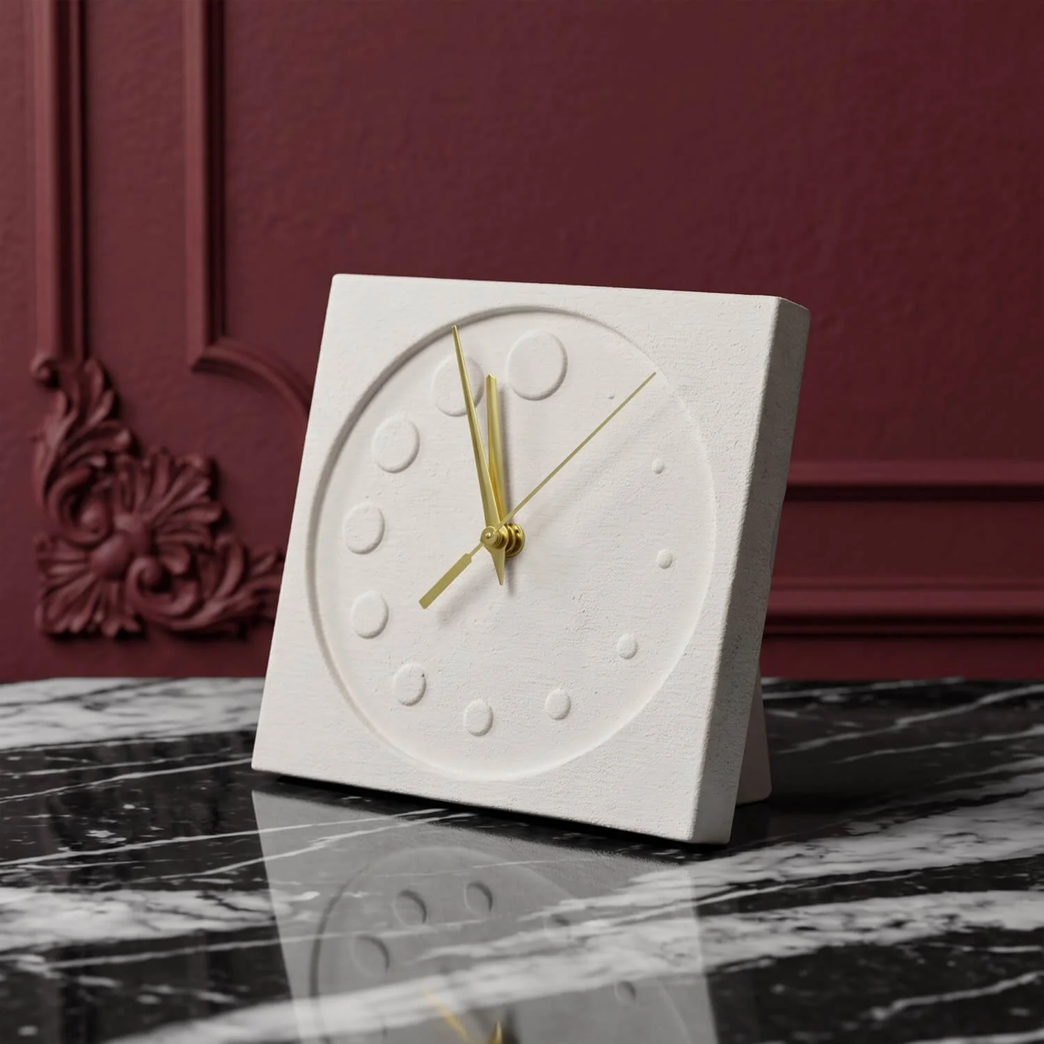 Circles Stone Desktop Clock Premium Decor - Image 11