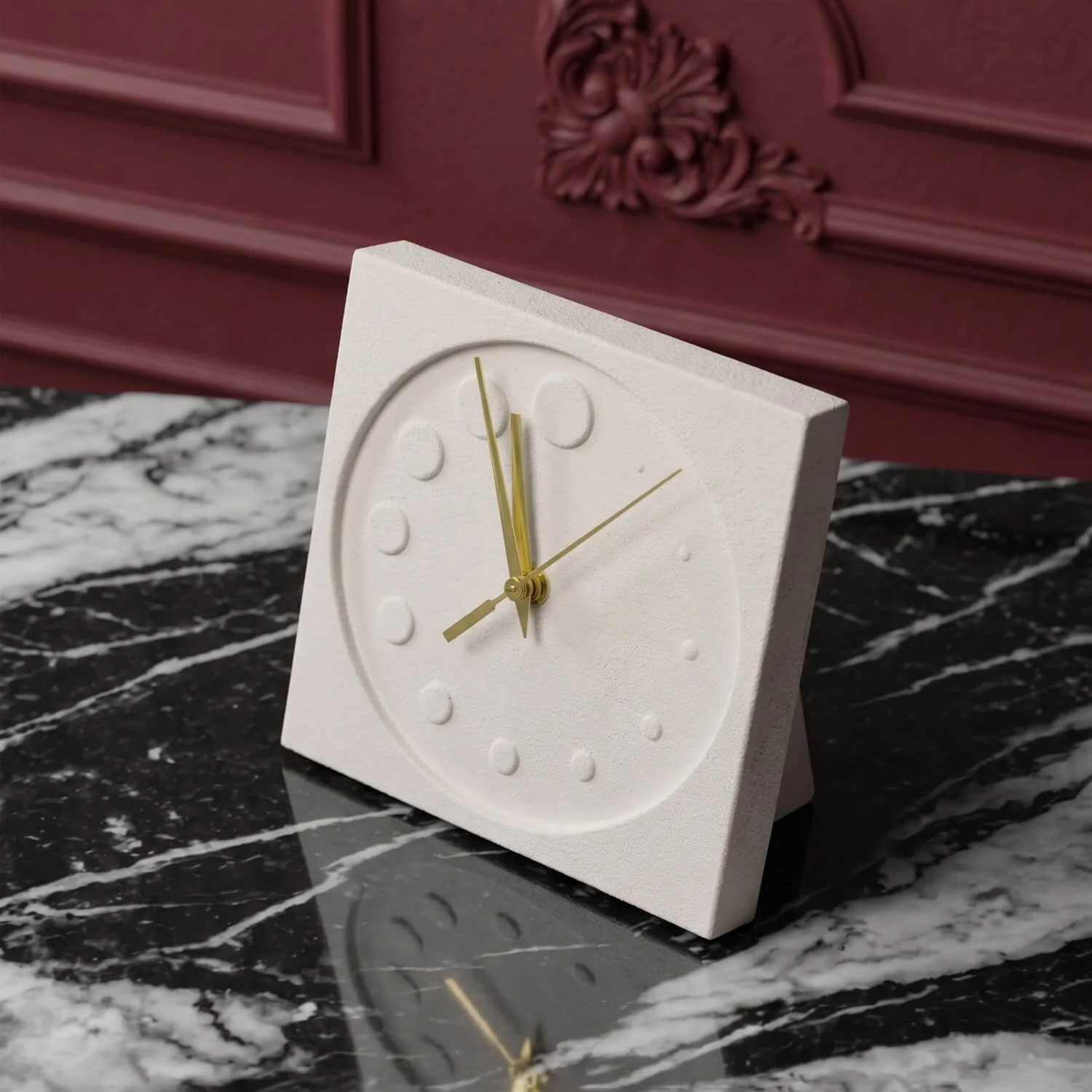 Circles Stone Desktop Clock Premium Decor - Image 2