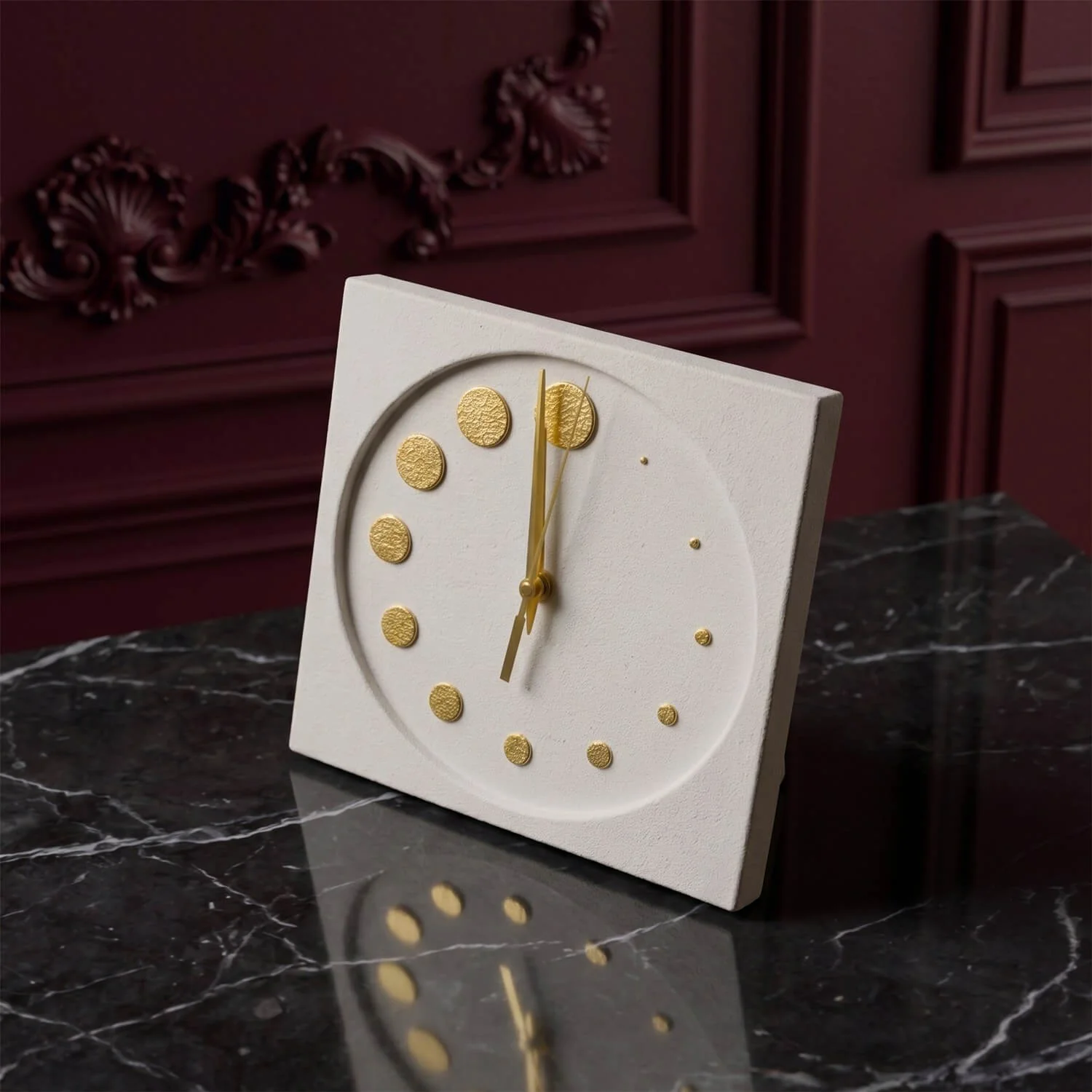 Circles Stone Desktop Clock Premium Decor - Image 3