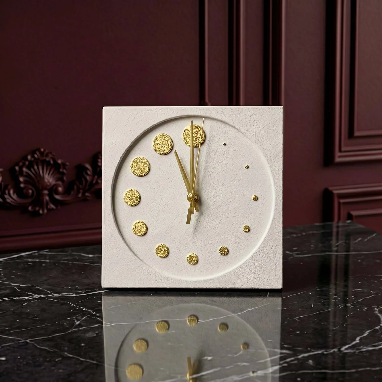 Circles Stone Desktop Clock Premium Decor - Image 6