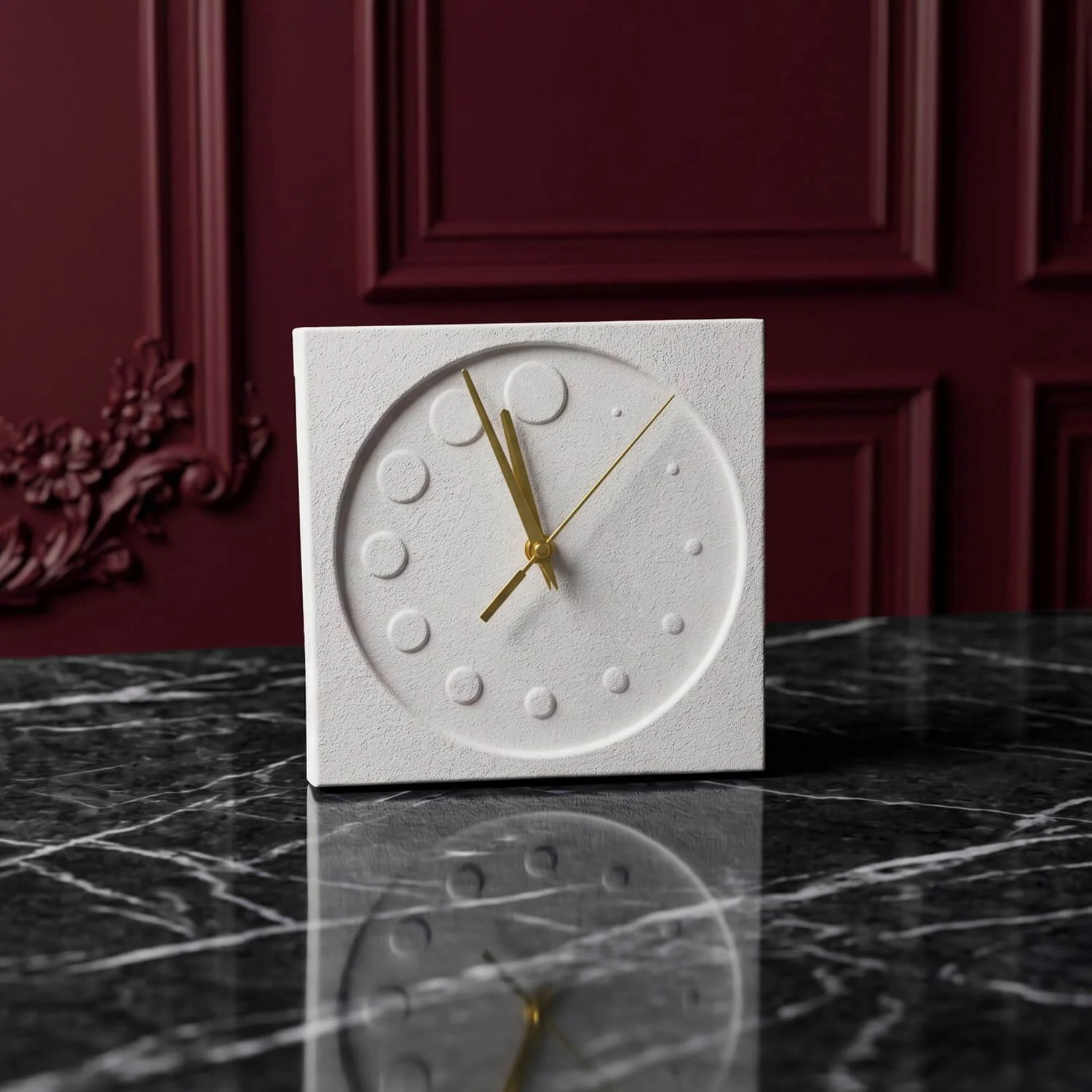 Circles Stone Desktop Clock Premium Decor - Image 7