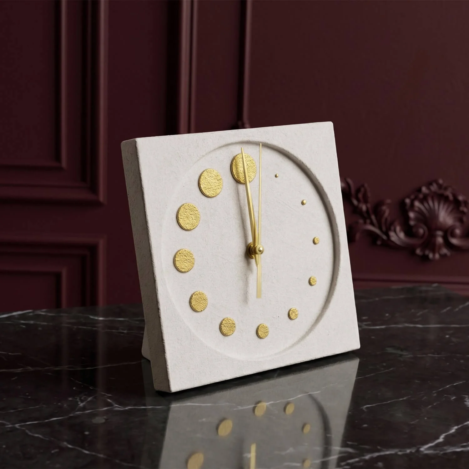 Circles Stone Desktop Clock Premium Decor - Image 8