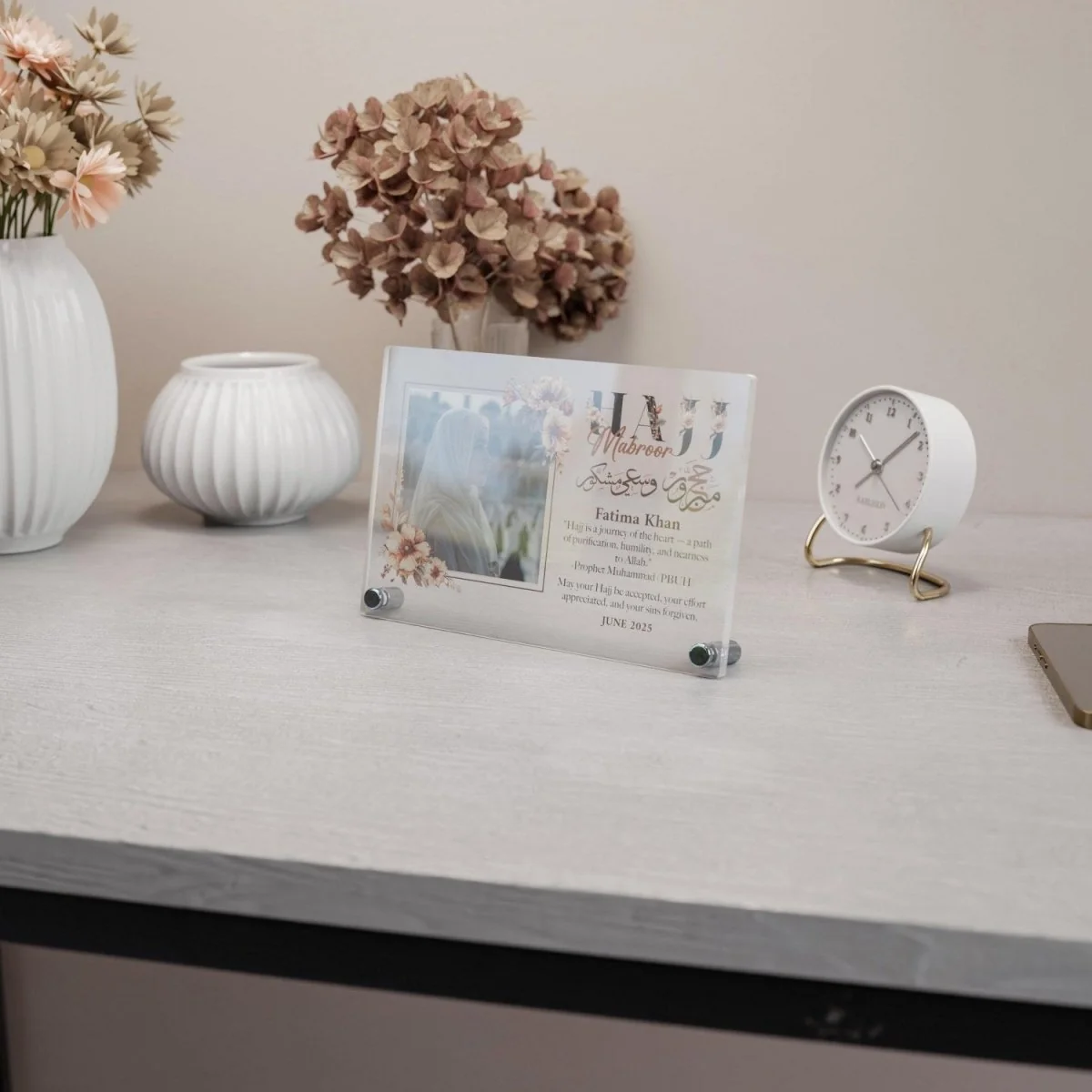 Customizable Hajj Mabroor Horizontal Table Decor – Memory of Hajj - Image 19