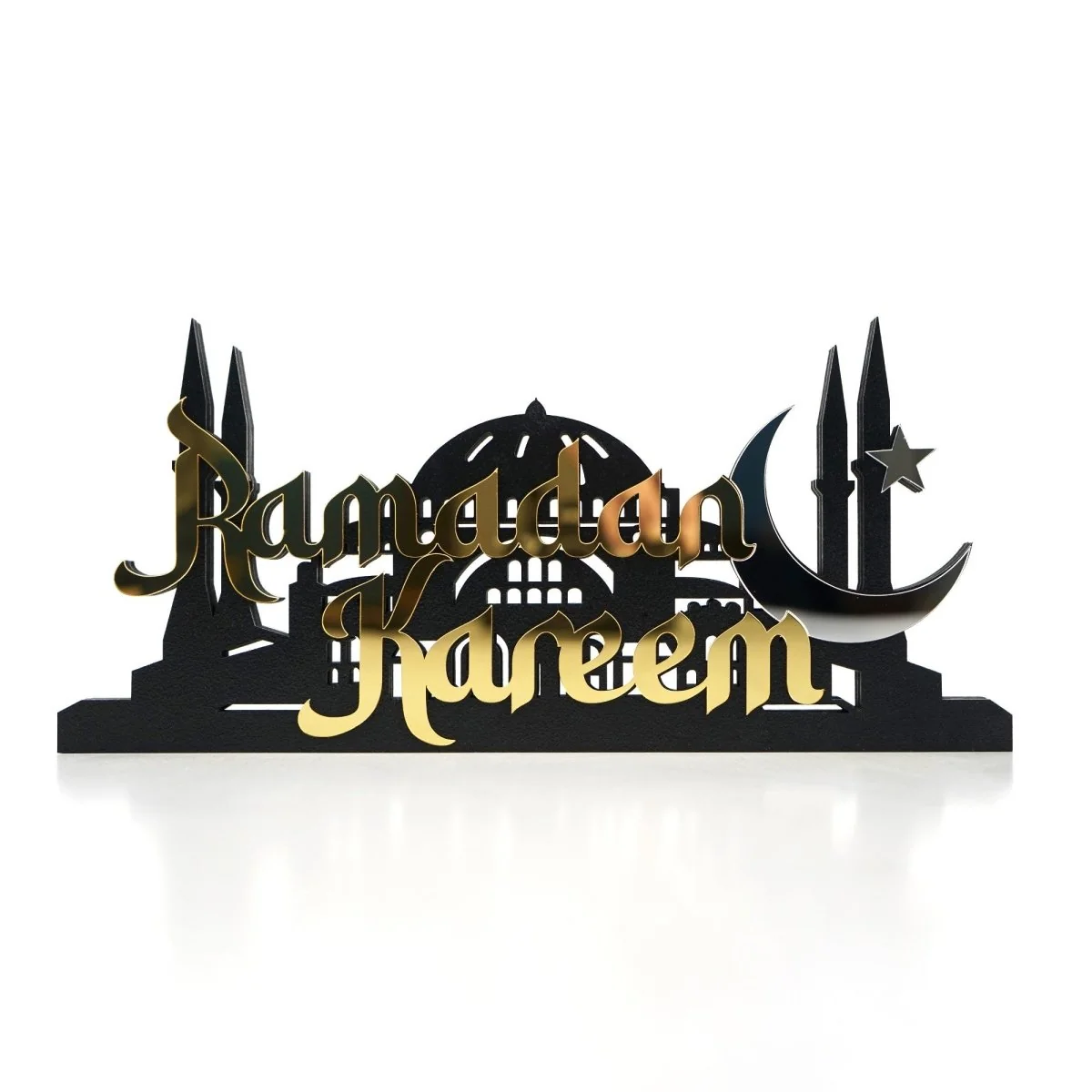 Eid Mubarak Ramadan Decoration Wooden Islamic Gift Table Decor - Image 2