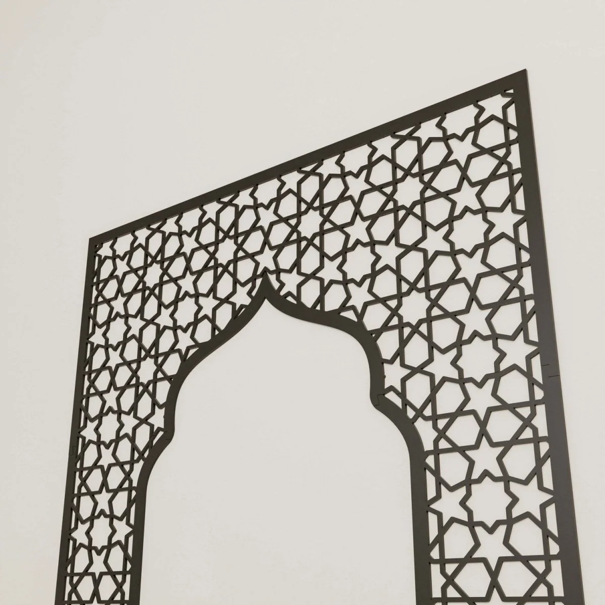 Geometric Design Mihrab - Wooden Islamic Wall Art | Prayer Room Accent - Image 5