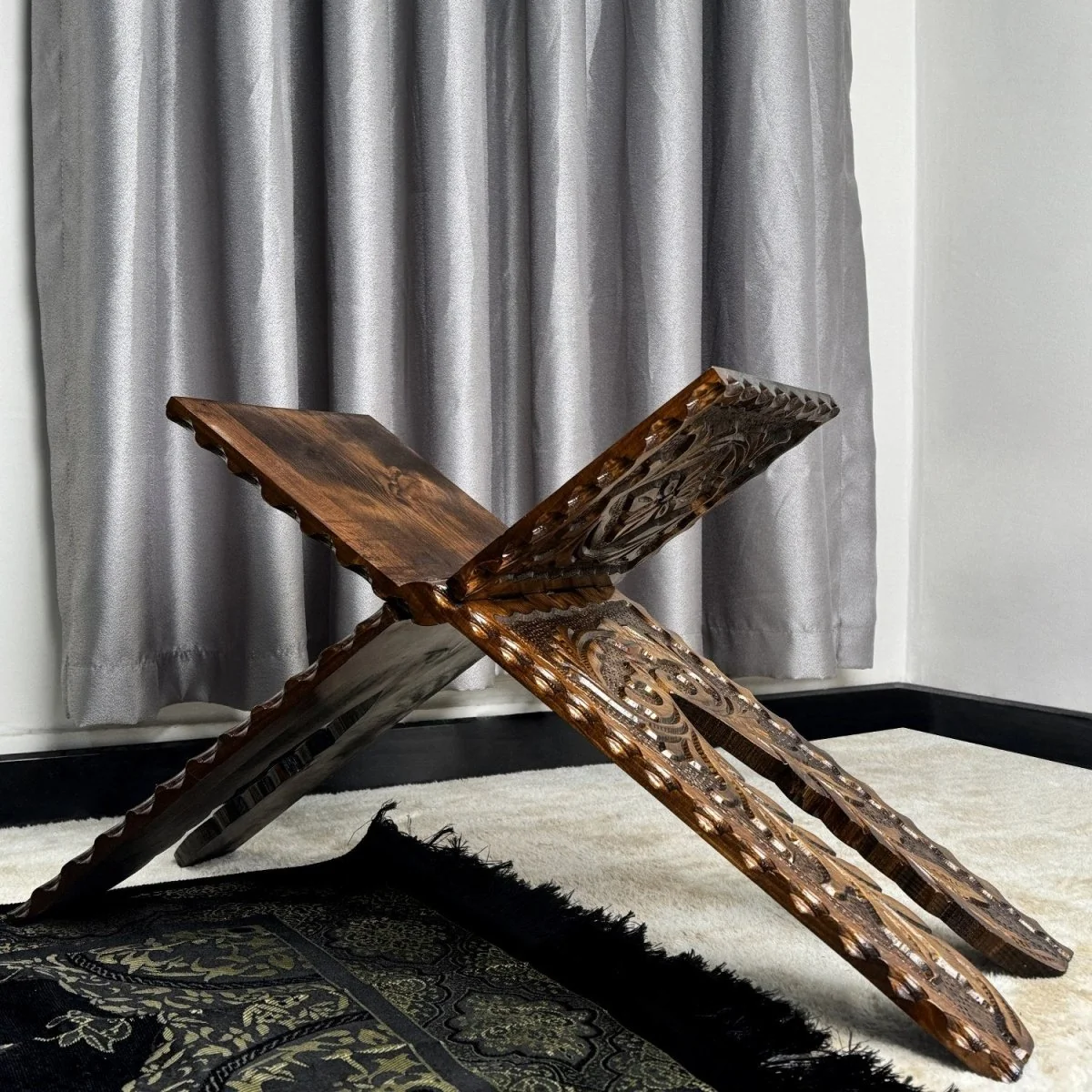 Handcarved Wooden Quran Stand - Islamic Gift | Quran Holder & Quran Rehal - Image 5