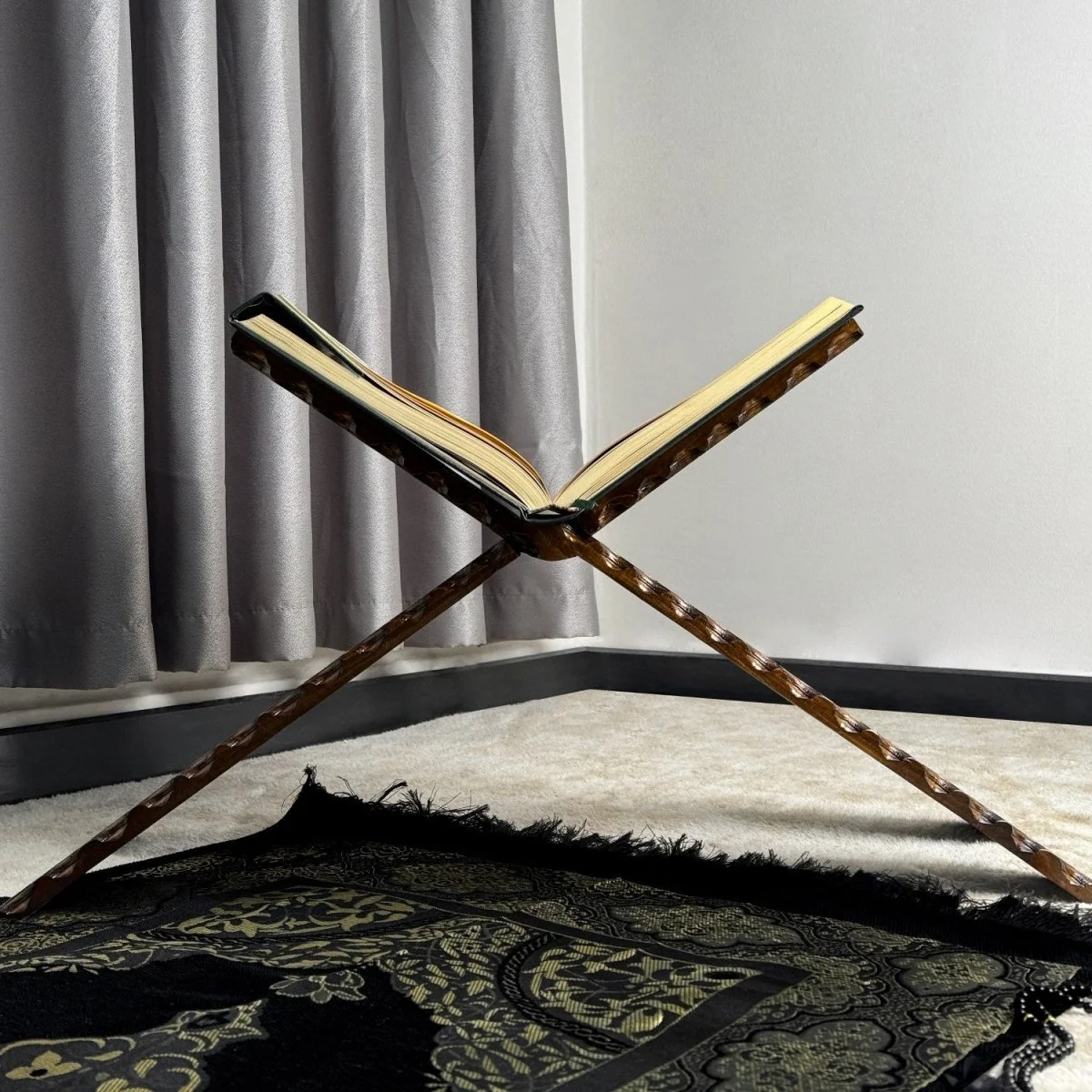 Handcarved Wooden Quran Stand - Islamic Gift | Quran Holder & Quran Rehal - Image 8