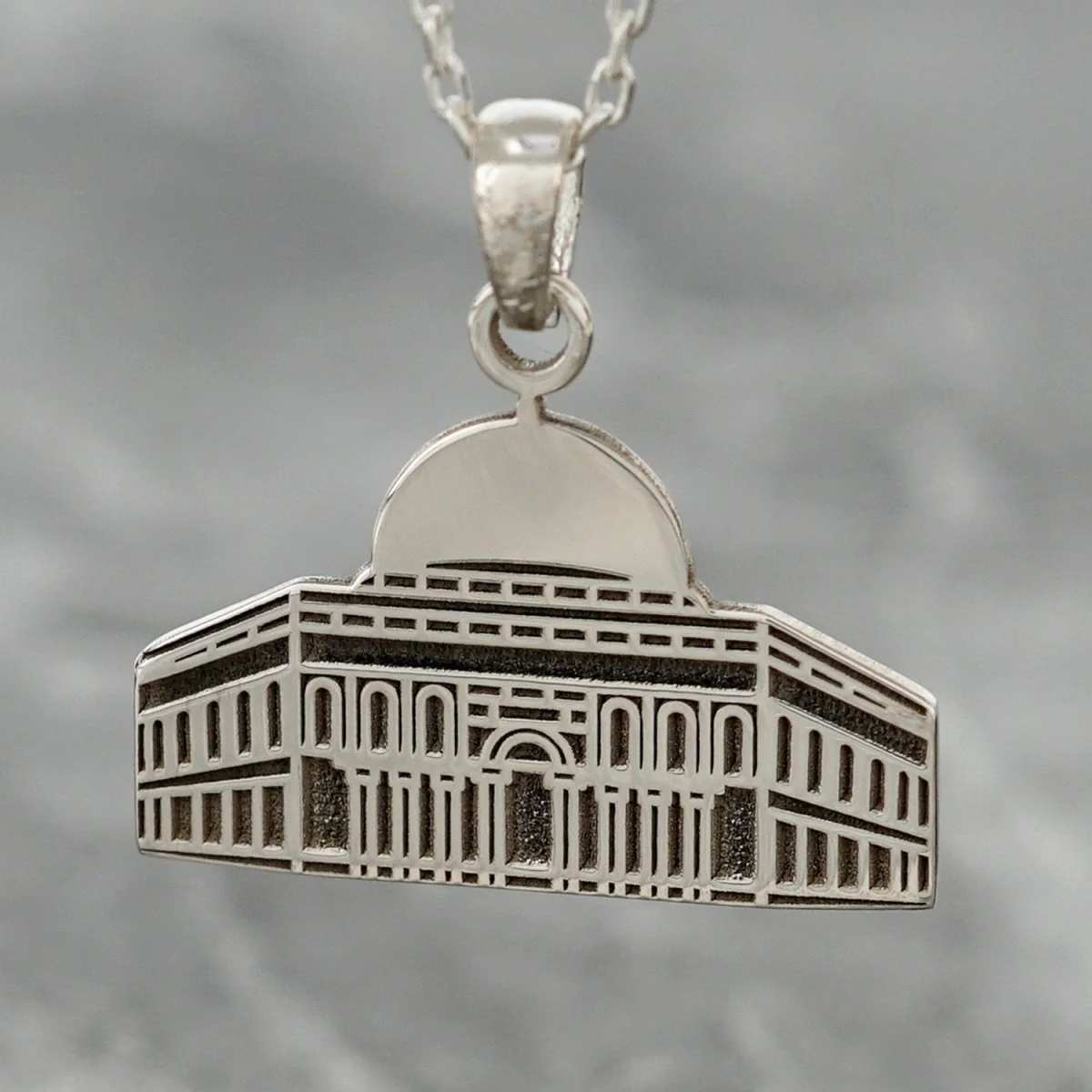 The Dome of the Rock Islamic Necklace - Masjid Al Aqsa, 18K Gold Plated Silver Pendant - Image 2