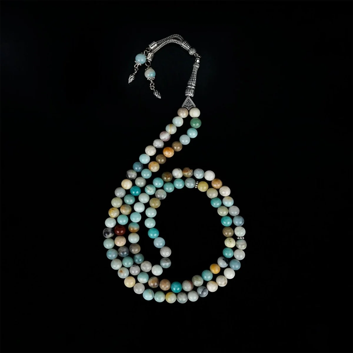Islamic Prayer Beads | Multi-Colored Amazonite Stone Beads - Dhikr Misbaha - Image 6