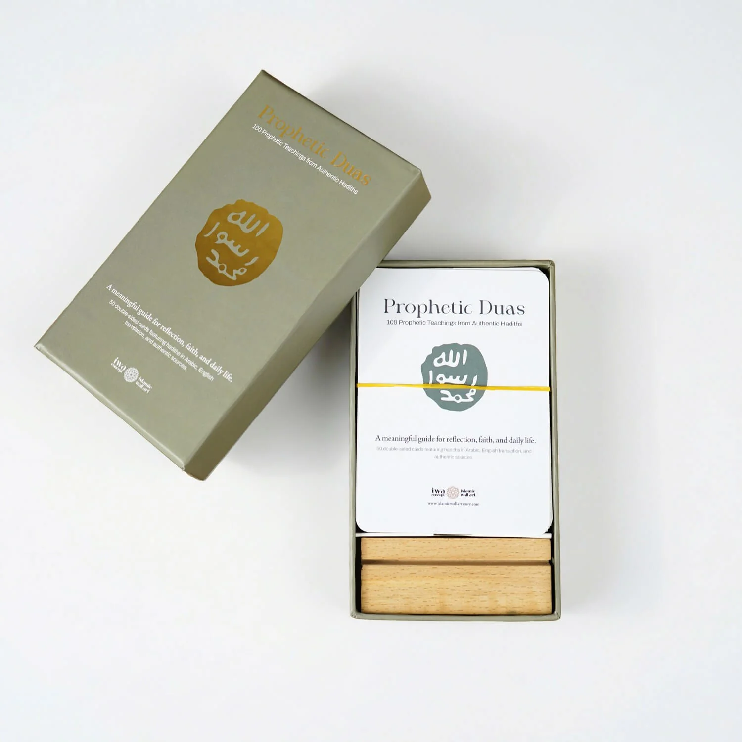 Islamic Reflection Cards with Wooden Stand – Daily Duas, Hadith & Asma Ul Husna - Image 5