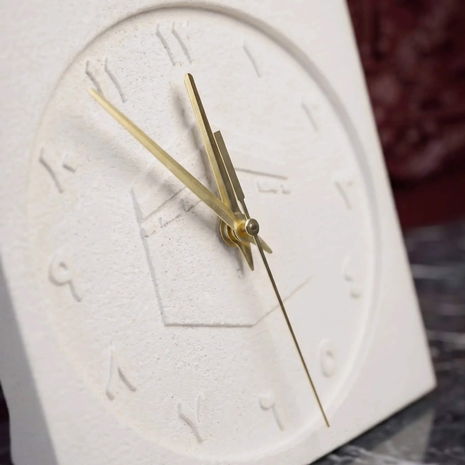 Kaaba Stone Desktop Clock Arabic Numerals Premium Islamic Decor - Image 8