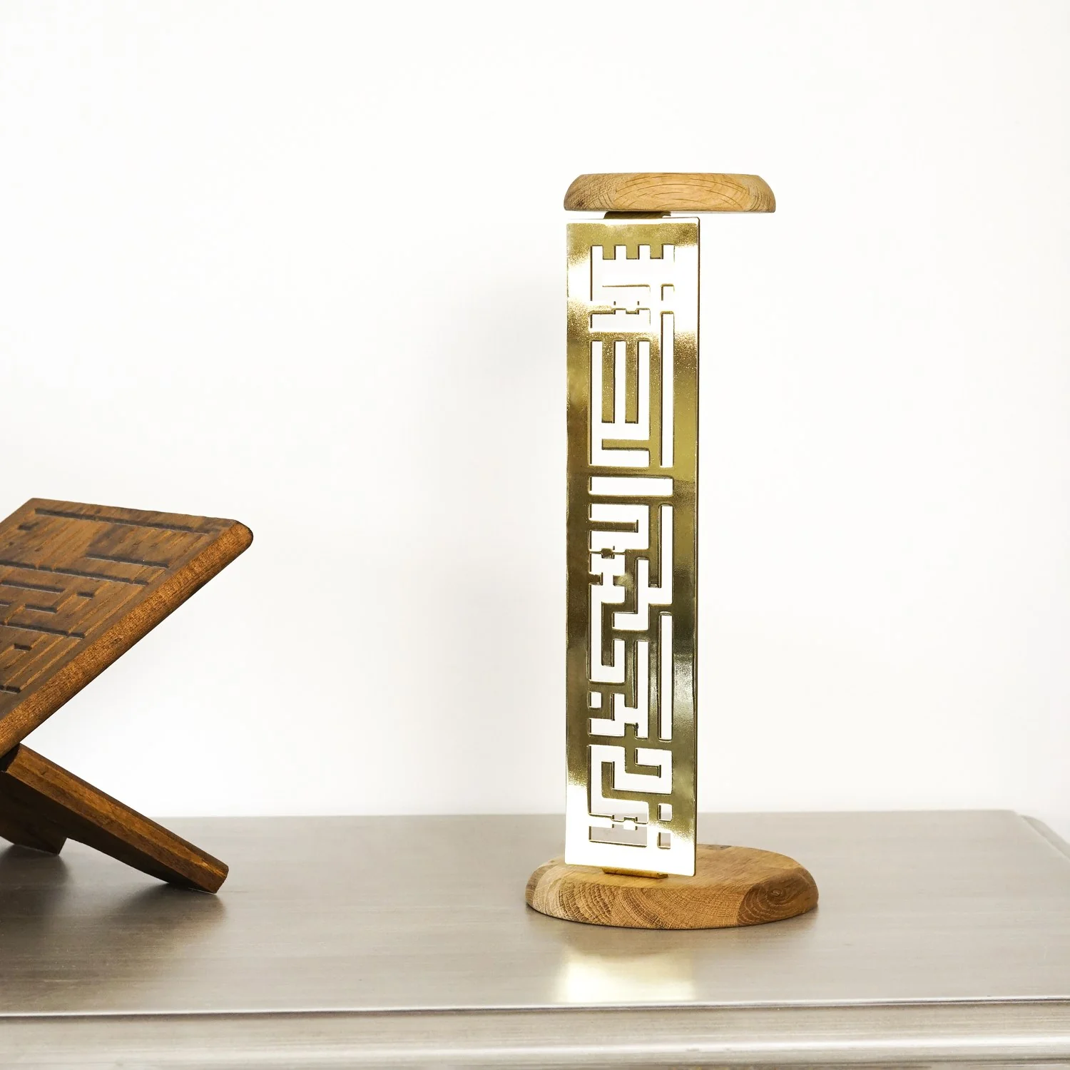 Basmala Candleholder, Kufic Arabic Calligraphy - Islamic Table Decor - Image 8