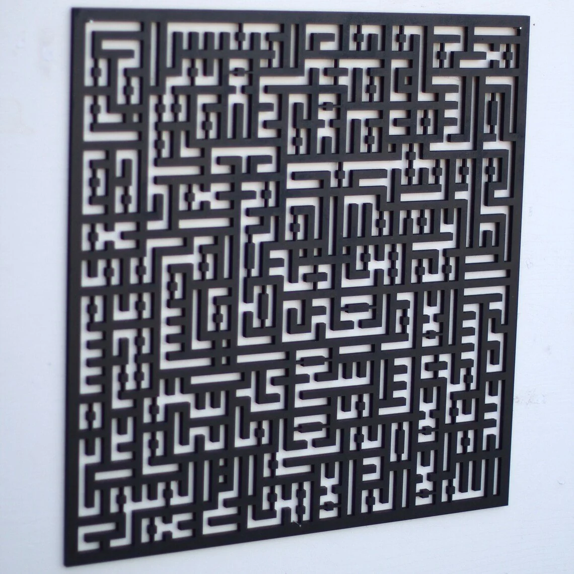 Kufic Set Ayatul Kursi, Surah Al Falaq, Surah An Nas Islamic Wooden Wall Art - Image 5