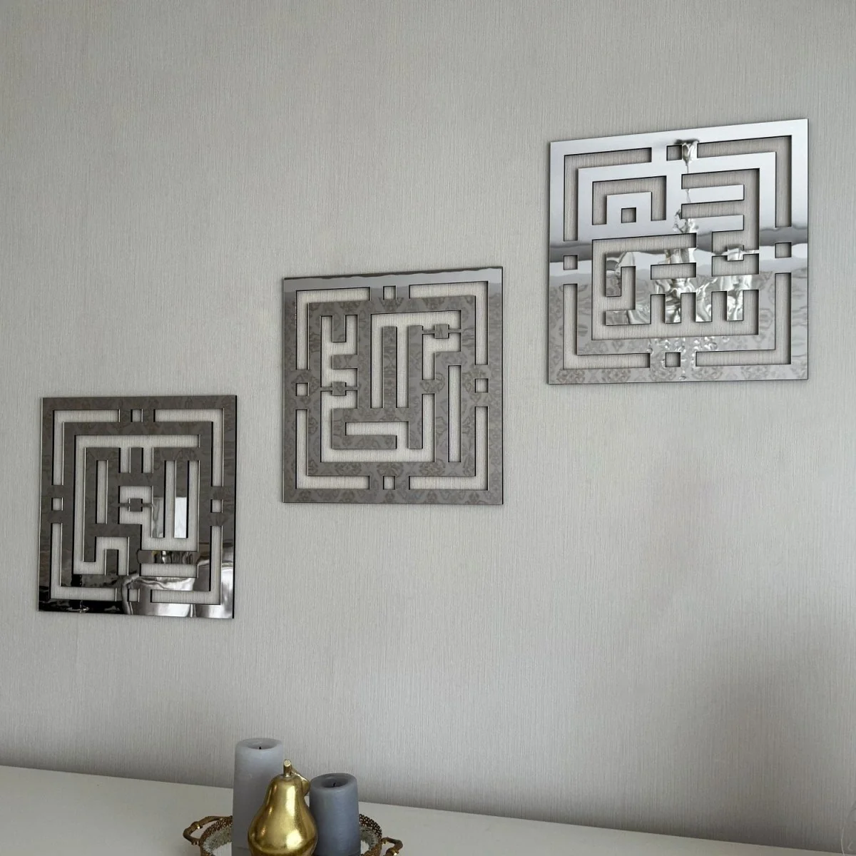 Kufic Subhanallah Alhamdulillah Allahuakbar Wooden Islamic Wall Art Decor - Image 13