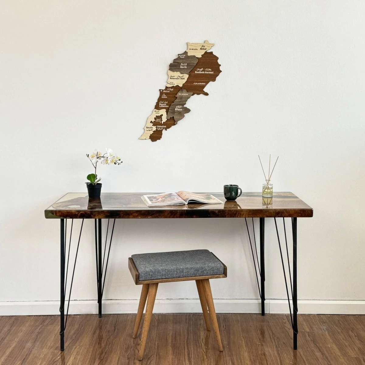 Lebanon Wooden Wall Map, Wood Islamic Wall Art Decor - Image 7