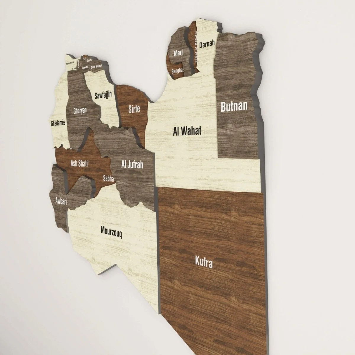 Libya Map Wall Art - Wooden Decor  for Your Living Space - Image 5