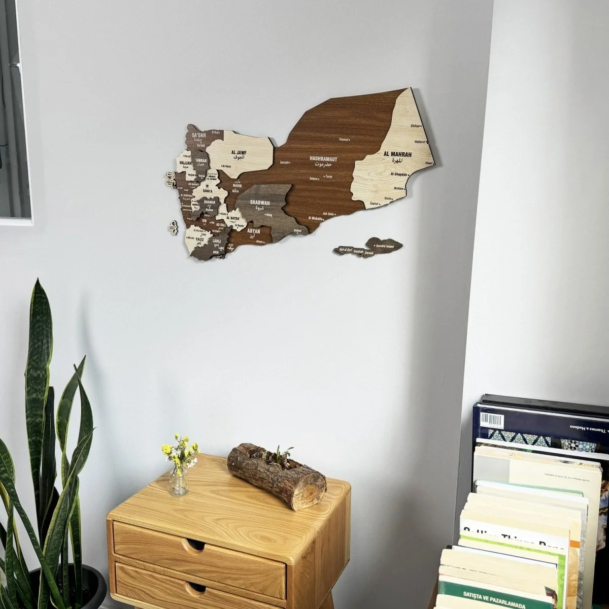 Map of Yemen Country Wood Art Wall Decor - 3D Wood Maps - Image 7