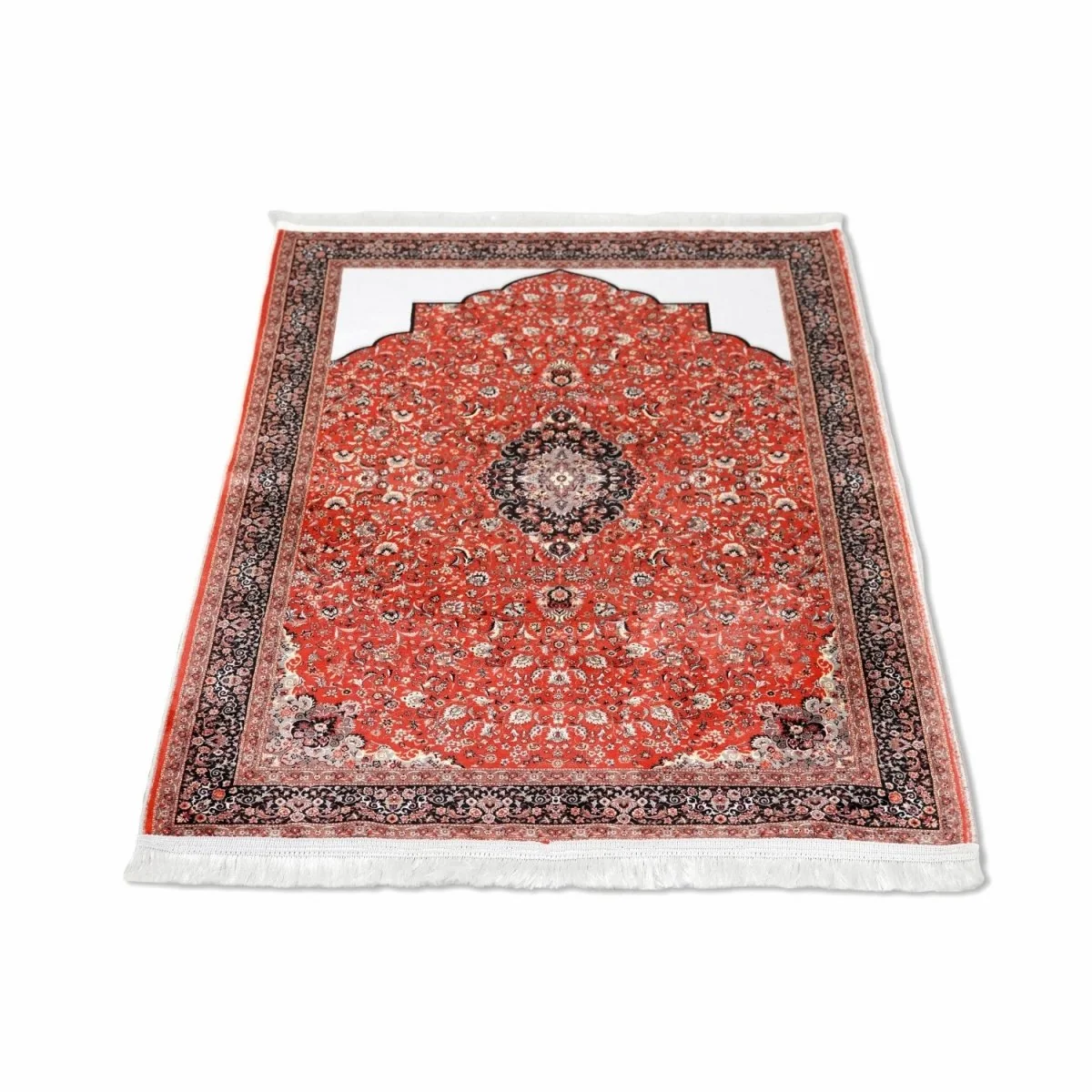Muslim Carpet Praying - Red & Black Classic Floral - Image 4