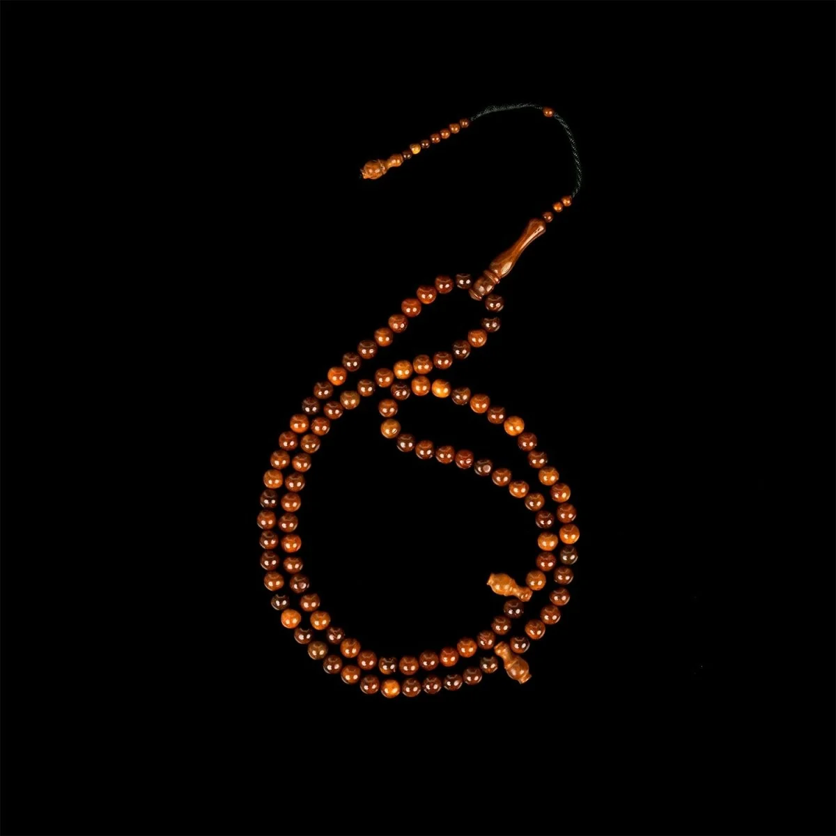 Muslim Prayer Beads - Dark Brown Kuka Wood Beads Dhikr Misbaha - Image 5
