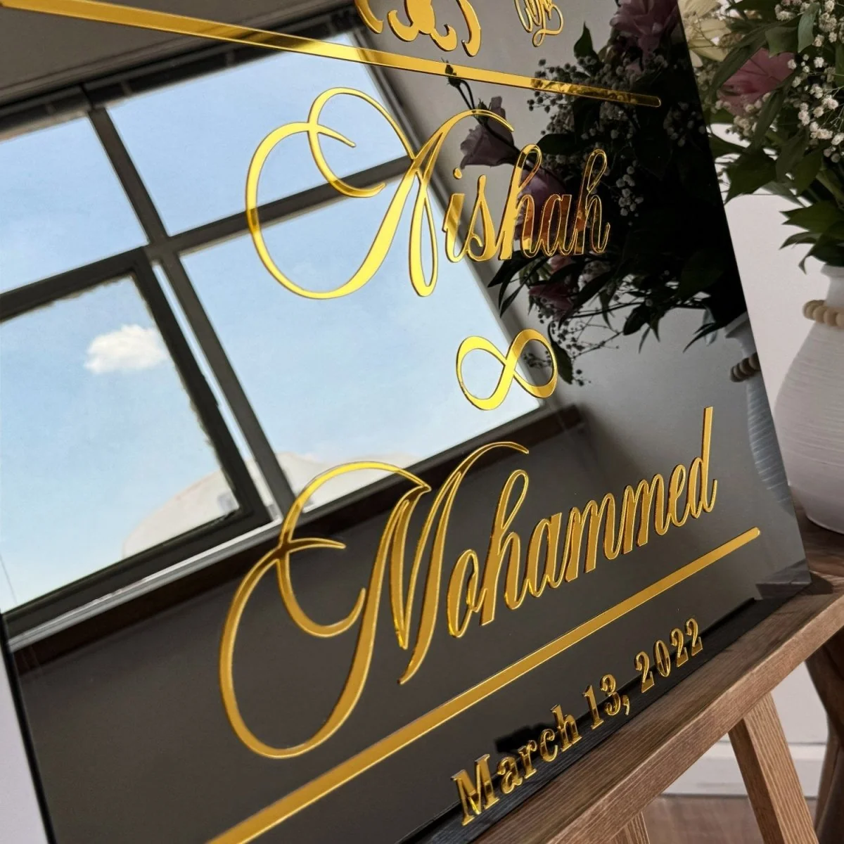 Muslim Wedding Sign - Surah Nebe 8 We Created You in Pairs, Nikkah Mirror - Image 5