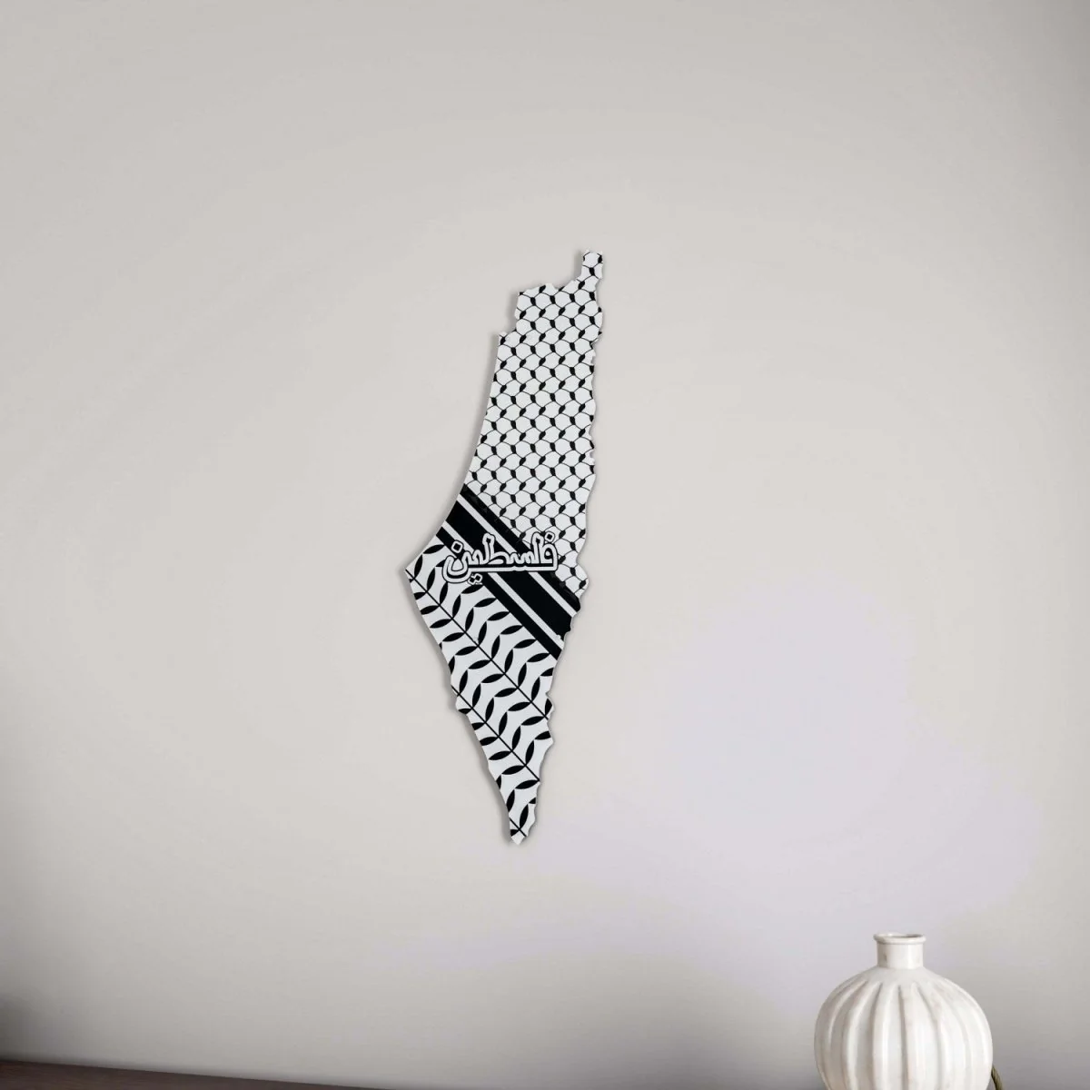 Palestinian Map - Metal Islamic Wall Art | Keffiyeh Design - Image 4