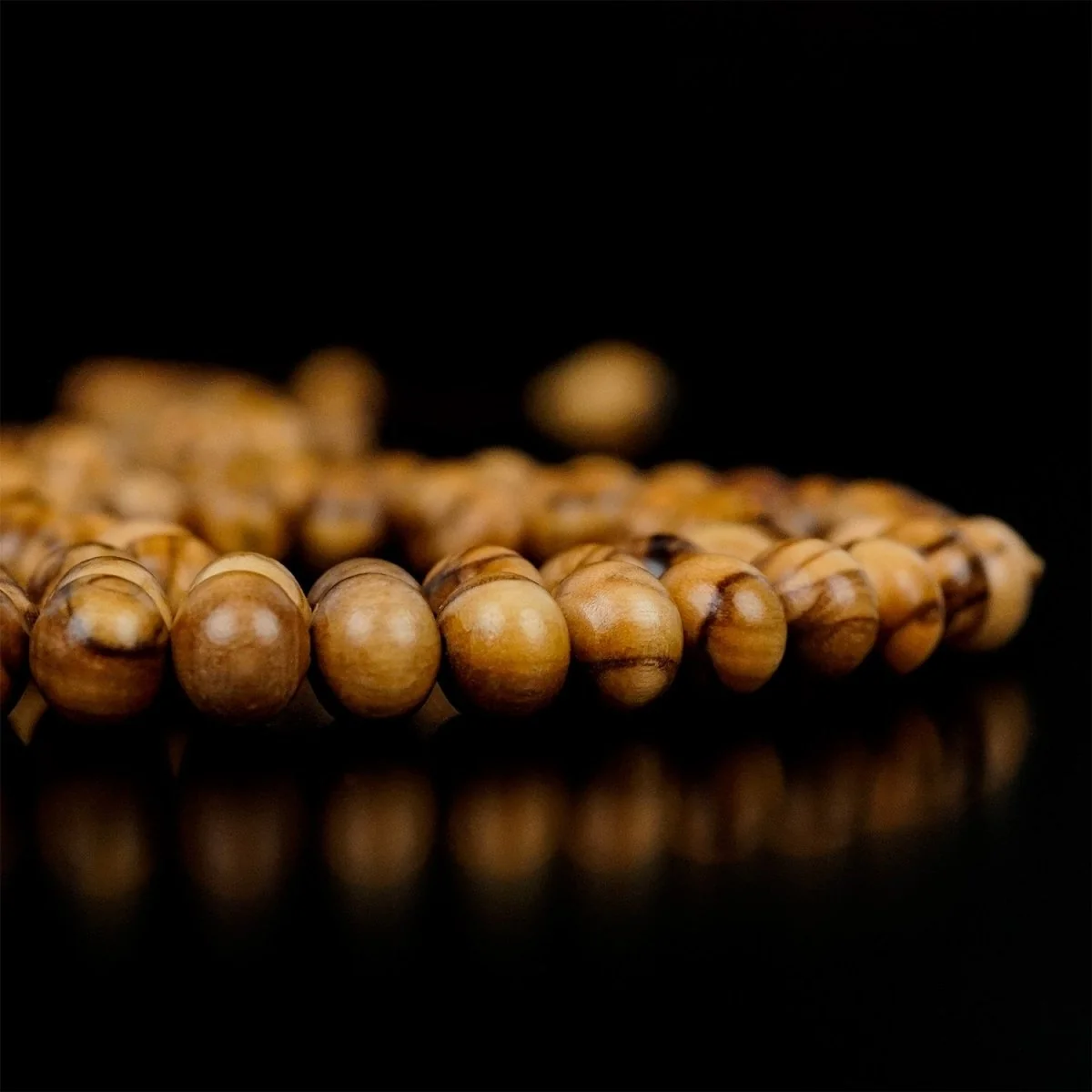 Prayer Bead Muslim - Light Brown Olive Wood Beads Islamic Tasbeeh - Image 5