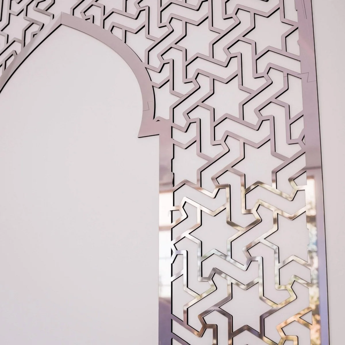 Prayer Room Decor Wooden Mihrab - Islamic Wall Art | 6-Pointed Star Motif - Image 16
