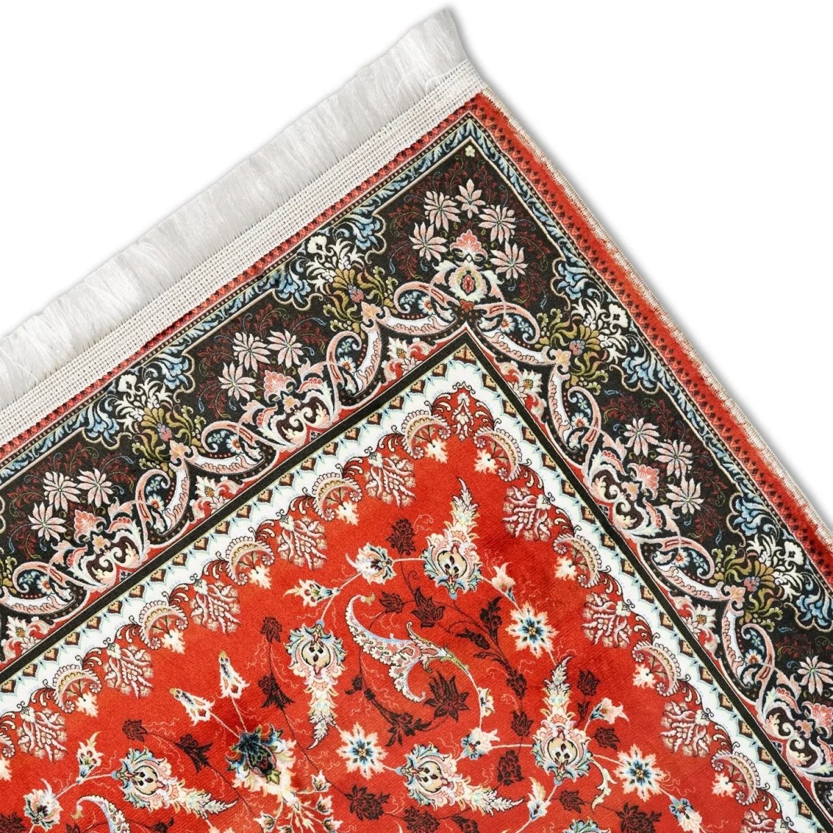 Islamic Prayer Rug  for Muslims - Red & Floral Patterns - Image 5
