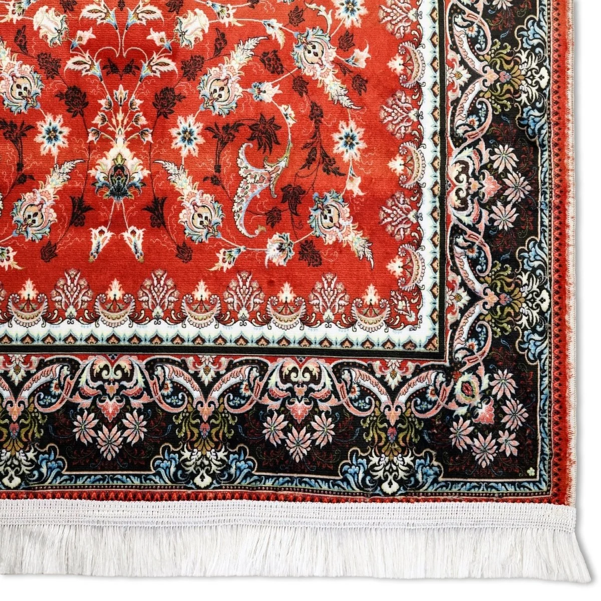 Islamic Prayer Rug  for Muslims - Red & Floral Patterns - Image 6