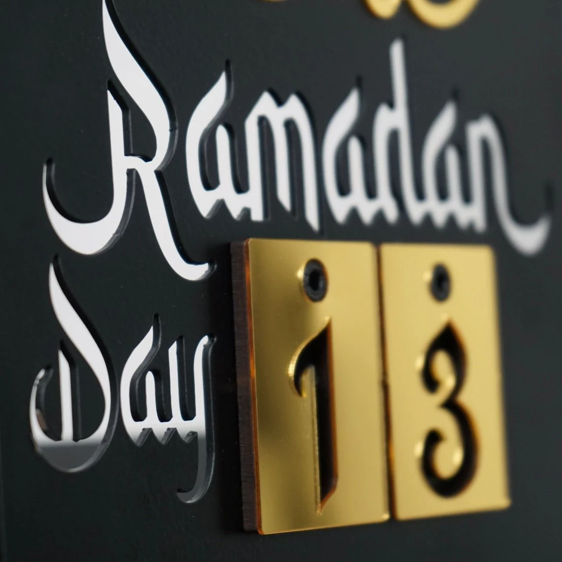 Ramadan Calendar | Acrylic Metal Islamic Table Decor - Islamic Gift - Image 8