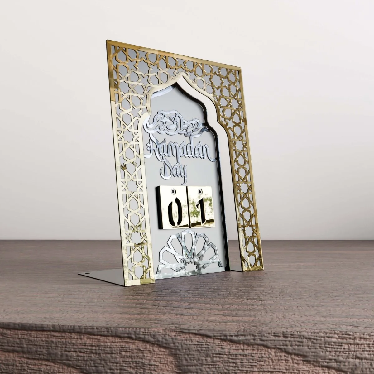 Mihrab Design Ramadan Calendar - Metal Islamic Table Decor | Double Layer - Image 7