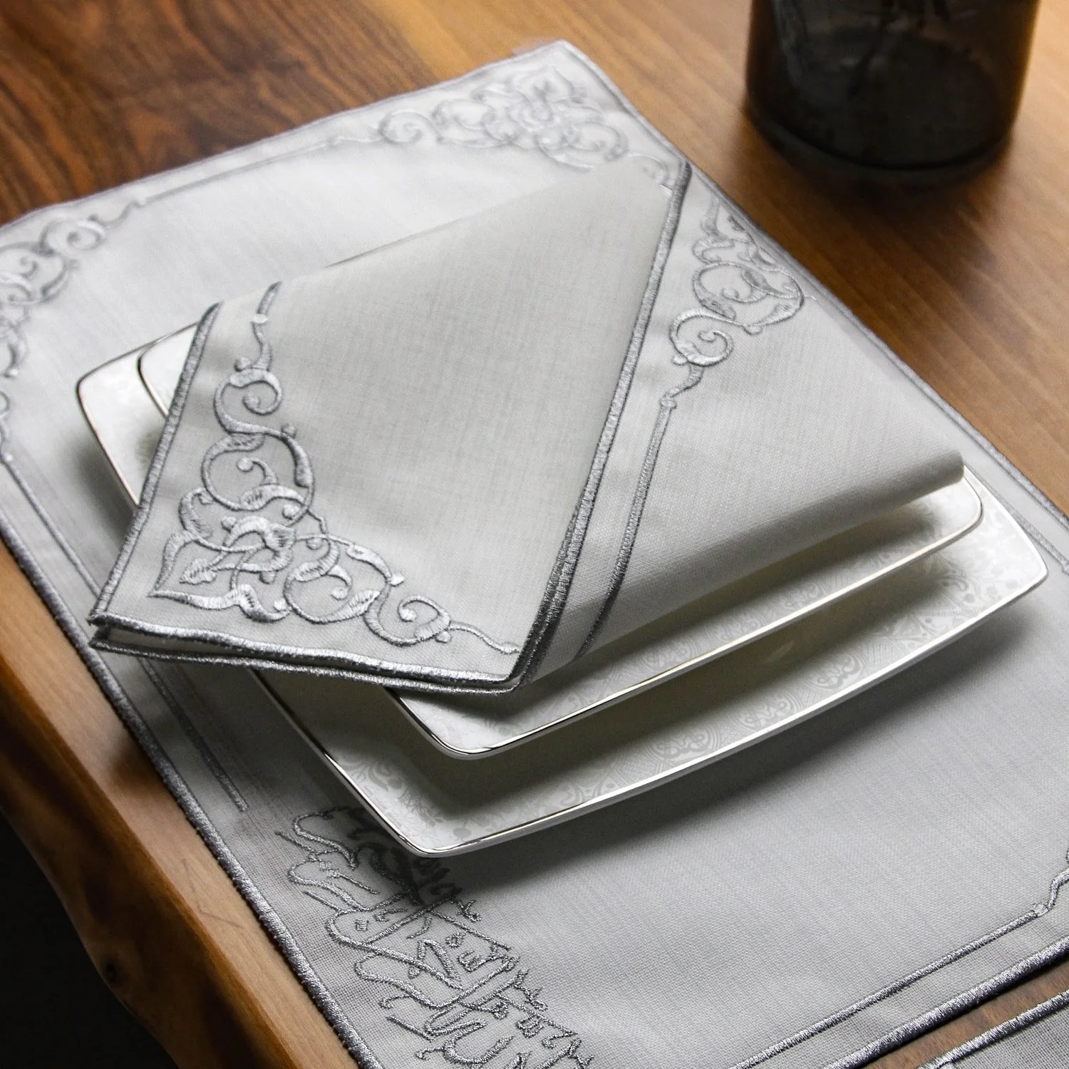 Ramadan Dining Set with Timeless Basmala Arabic Calligraphy for 6 Persons 24 Piece Set - Image 13