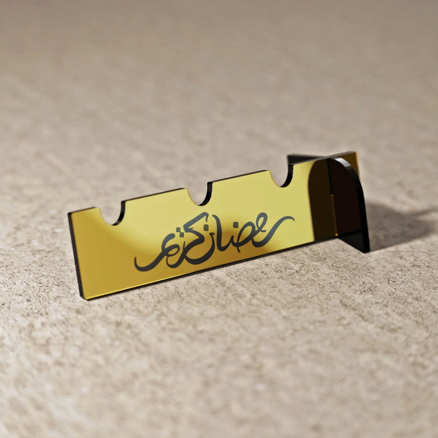 Ramadan Kareem Acrylic Cutlery Holder – Mirror Finish Iftar Table Decor - Image 4