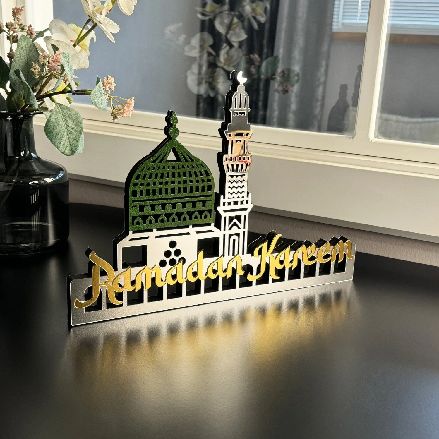 Ramadan Kareem Masjid-An Nabawi Wooden Islamic Gift Table Decor - Image 2