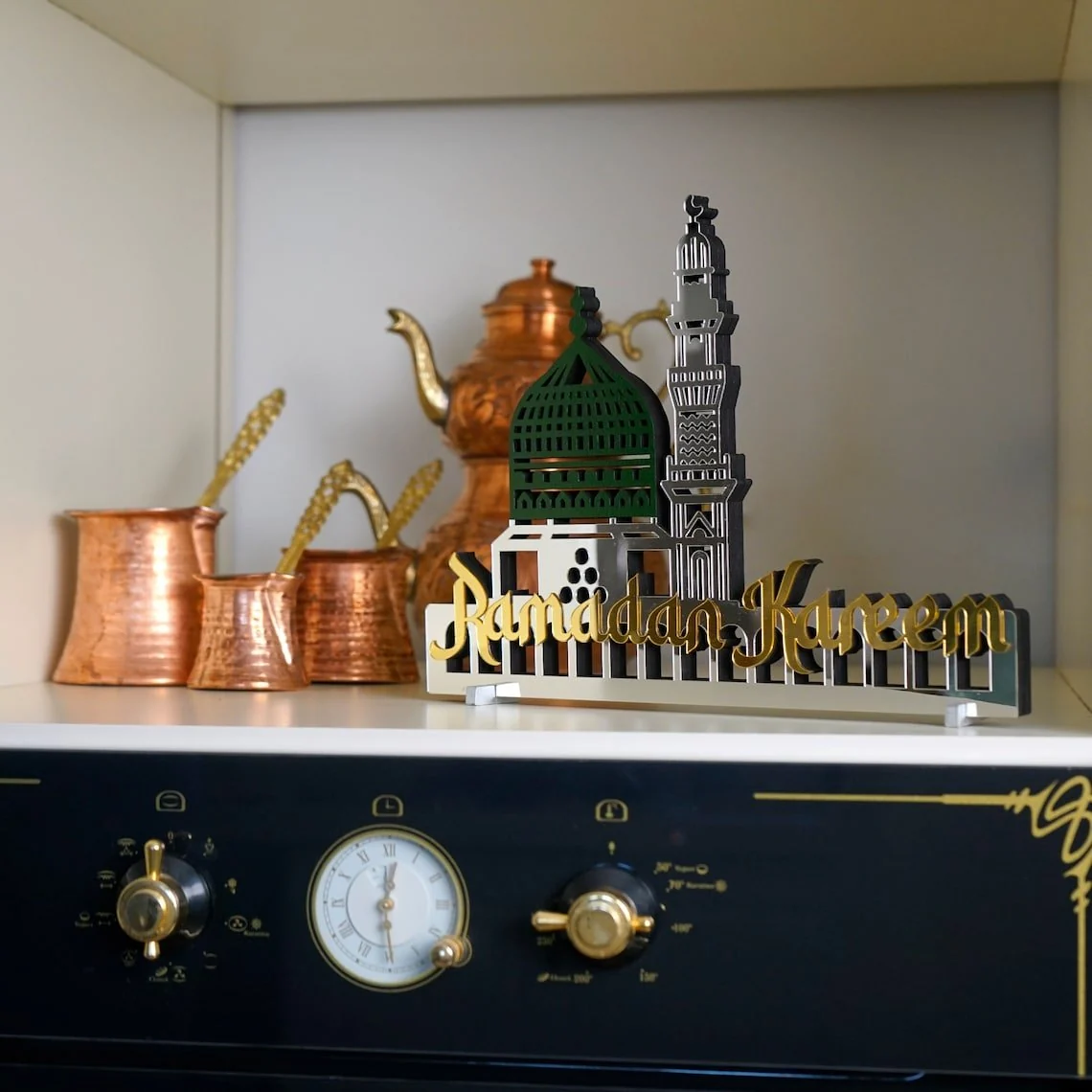 Ramadan Kareem Masjid-An Nabawi Wooden Islamic Gift Table Decor - Image 6