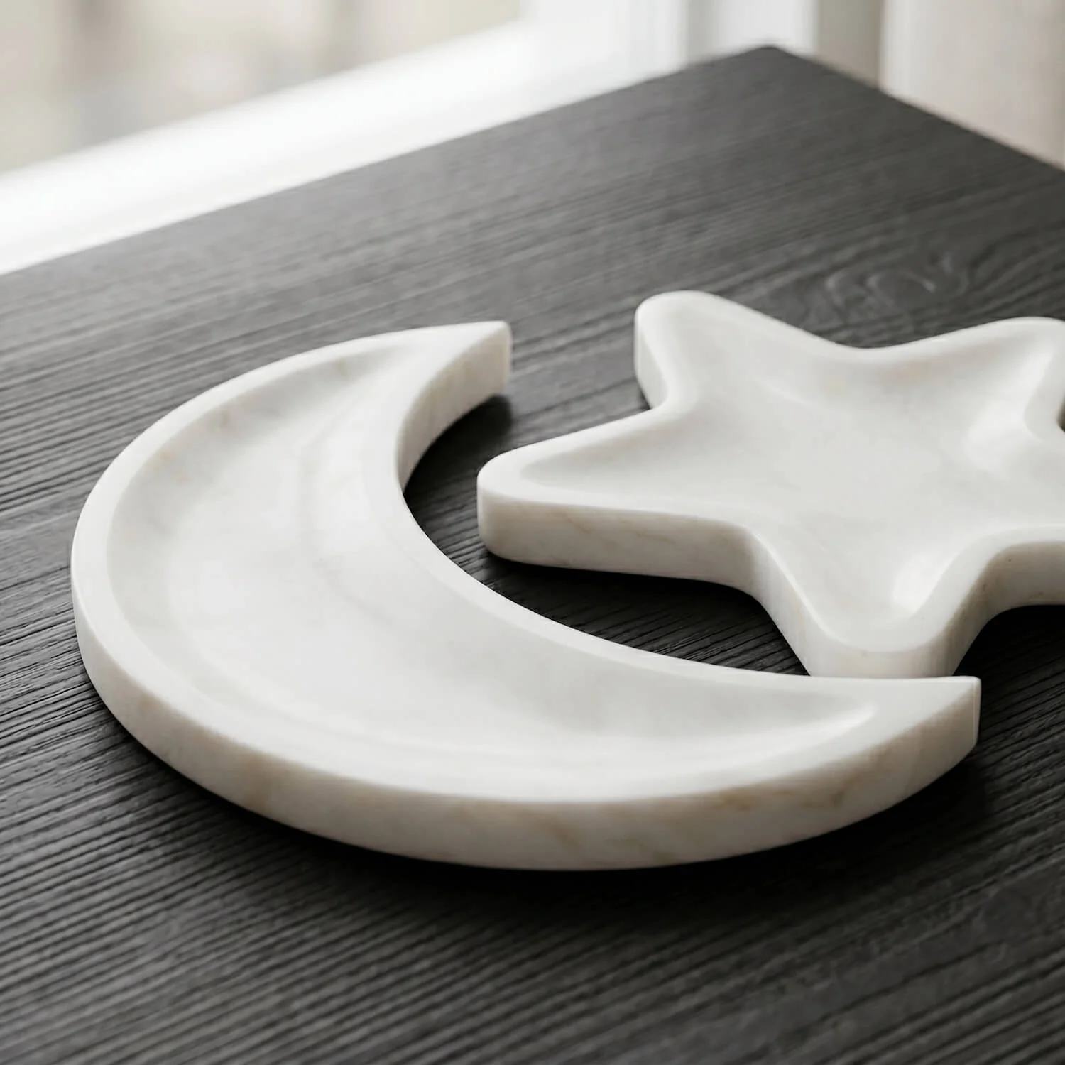 Real Marble Crescent Moon Tray – Natural Stone Serving Platter - Image 20