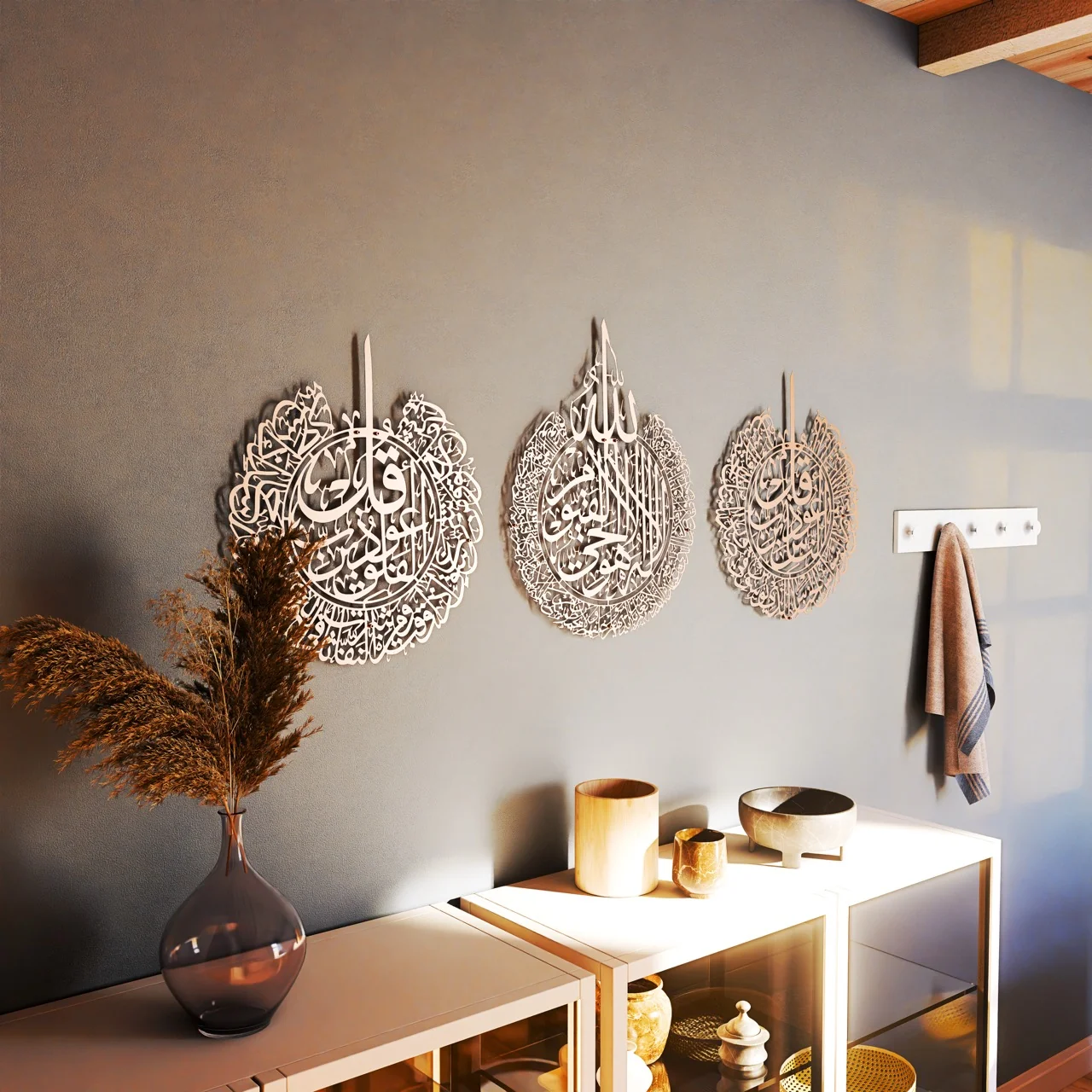 Ayatul Kursi Islamic Wall Art Set with Surah Al Falaq and An Nas - Image 21