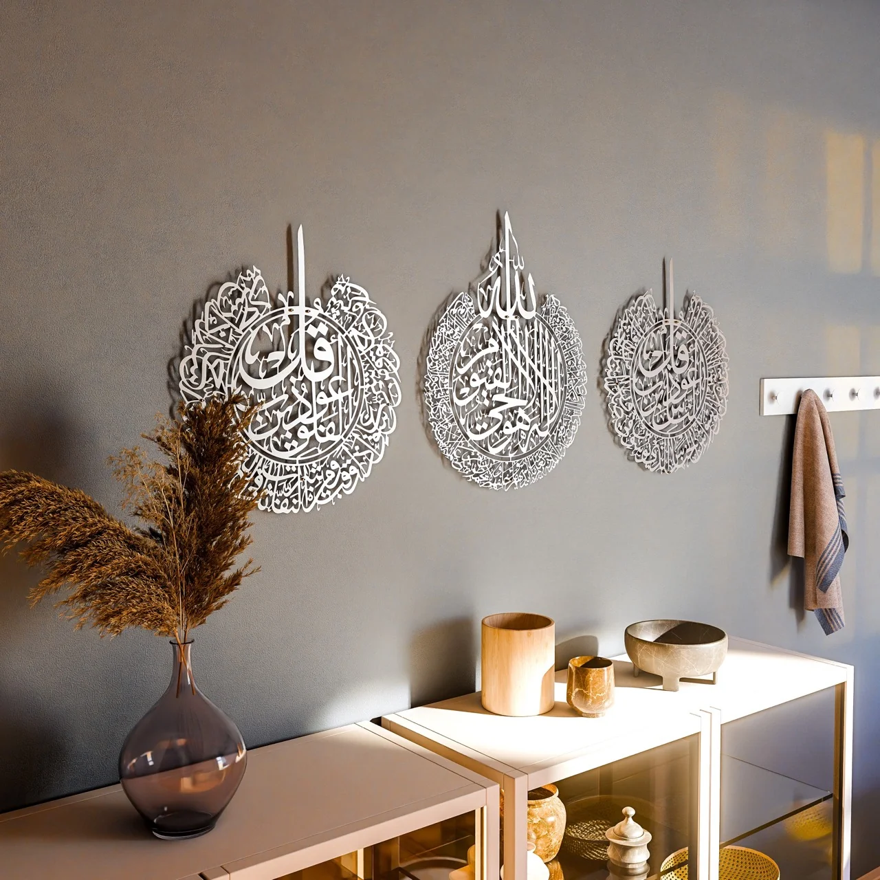 Ayatul Kursi Islamic Wall Art Set with Surah Al Falaq and An Nas - Image 9