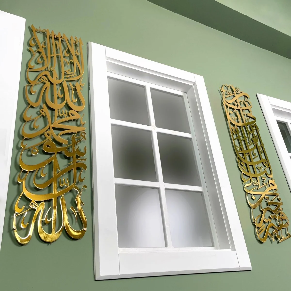 First Kalima (Tawheed) and Surah Al-Qasas 24 - Metal Islamic Wall Art | Column Decor Set - Image 39