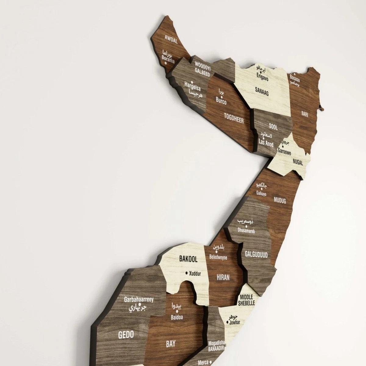 Somalia Map Wall Decor – Elegant Wooden Design for Your Home - Image 2